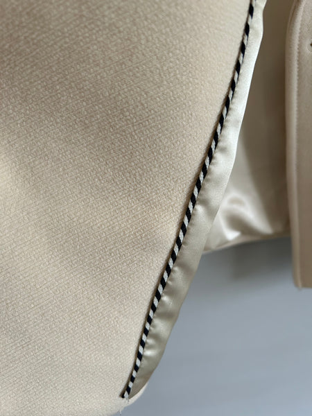 J.Crew Ivory Peacoat jacket Size 8UK