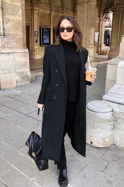 Prada black wool coat Size 10UK