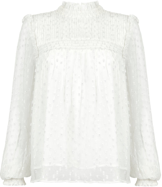 Frame white and silver blouse Size 10UK
