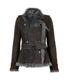 Burberry grey shearling jacket