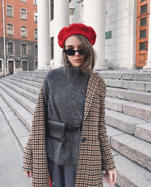 Sonia Rykiel black sequin beret