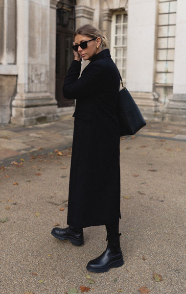 Prada black wool coat Size 10UK