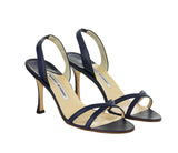 Manolo Blahnik navy sandals Size 4½UK