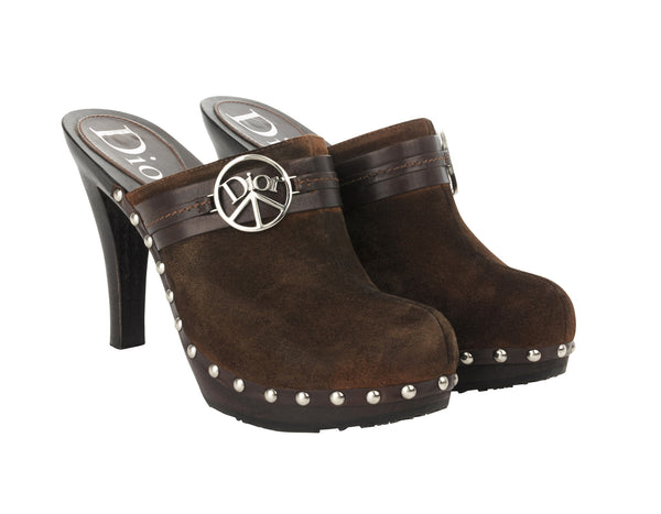 Christian Dior platform suede mules Size 6½UK