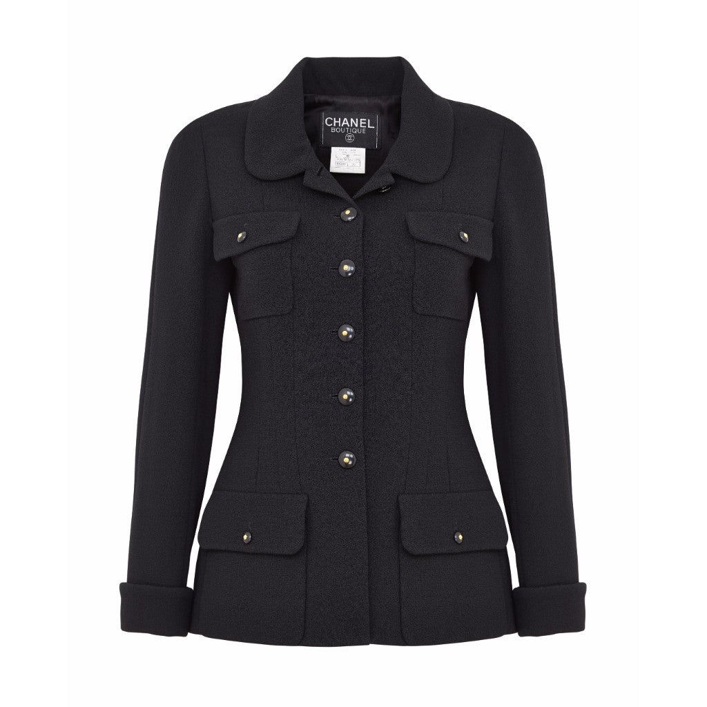 Chanel black jacket Size 6UK