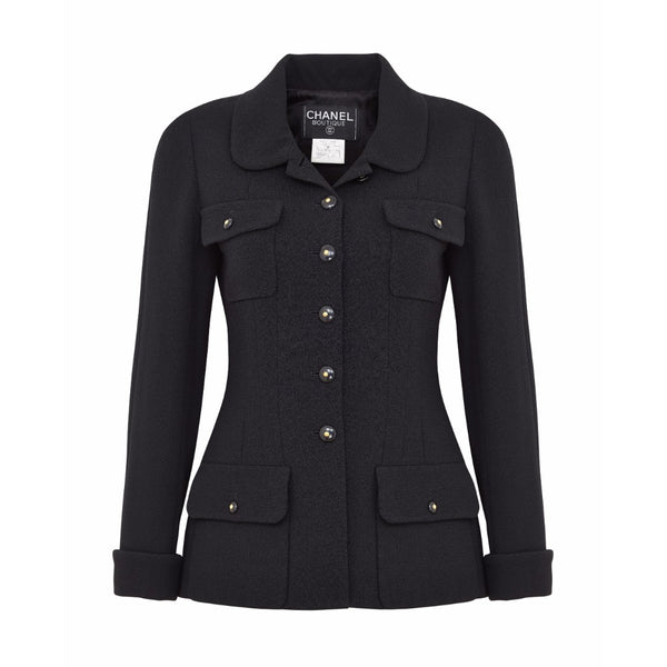 Chanel black jacket Size 6UK