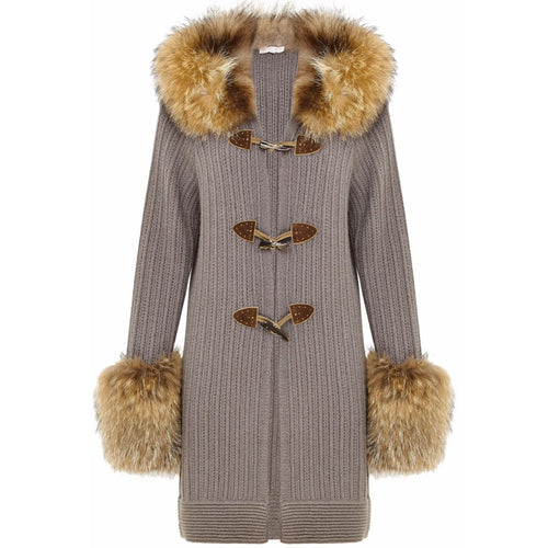 Vicedomini taupe cashmere cardigan Size M