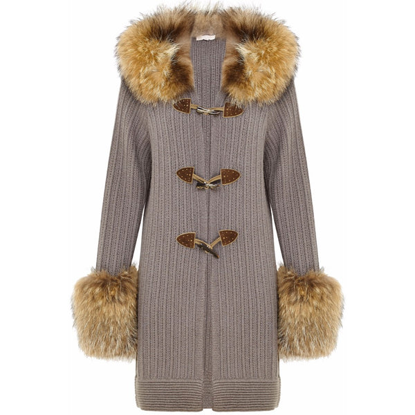 Vicedomini taupe cashmere cardigan Size M