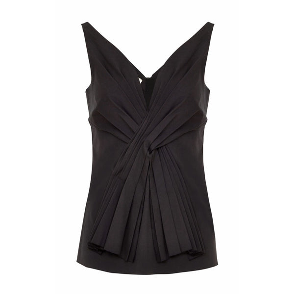 Prada pleated cotton top Size 8UK