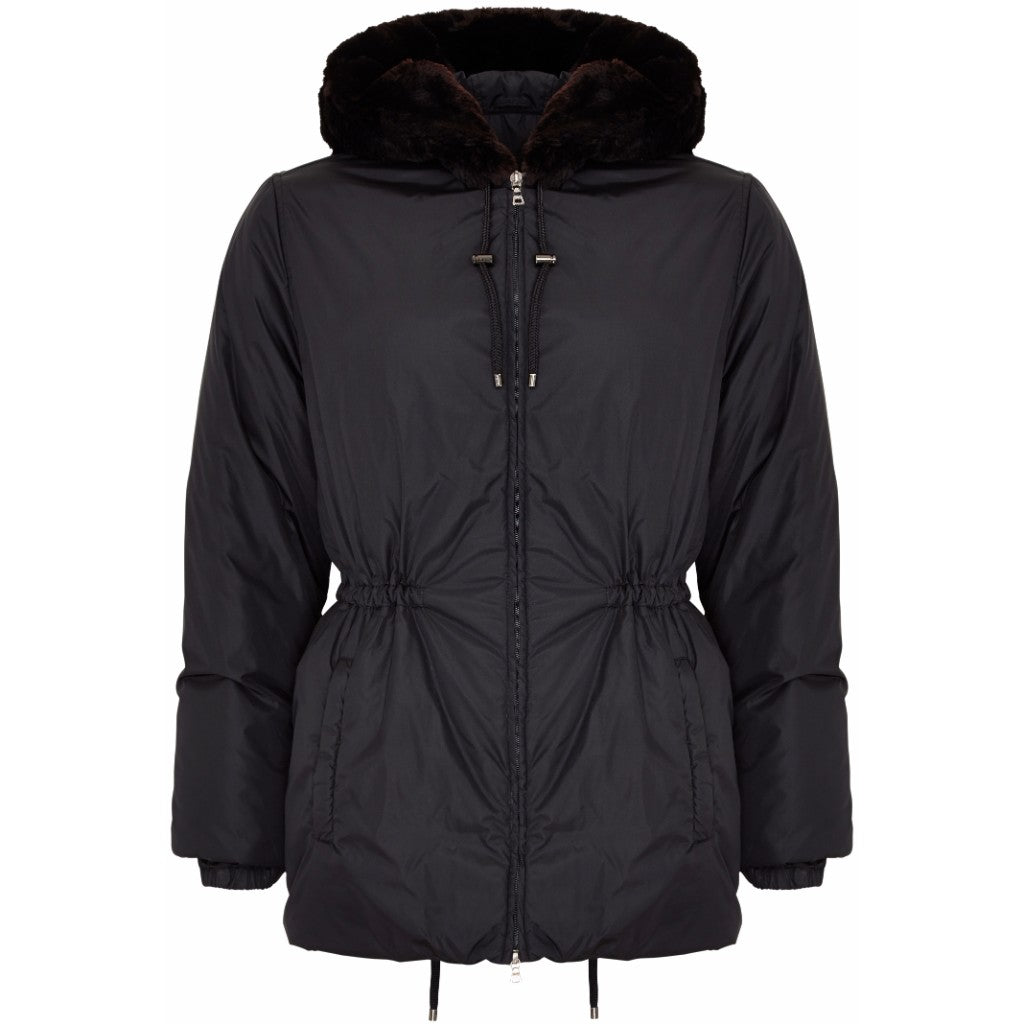 Prada hooded black parka Size 10UK