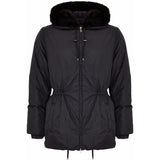 Prada hooded black parka Size 10UK