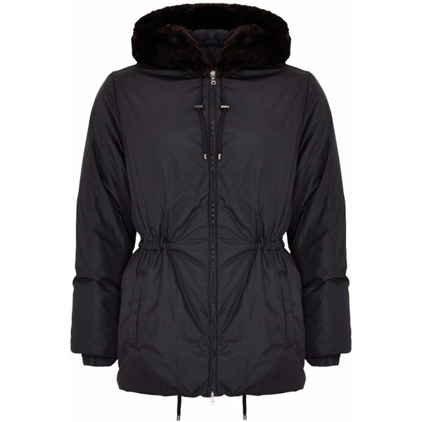 Prada hooded black parka Size 10UK