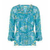 Leaves of Grass silk tunic Size 8UK