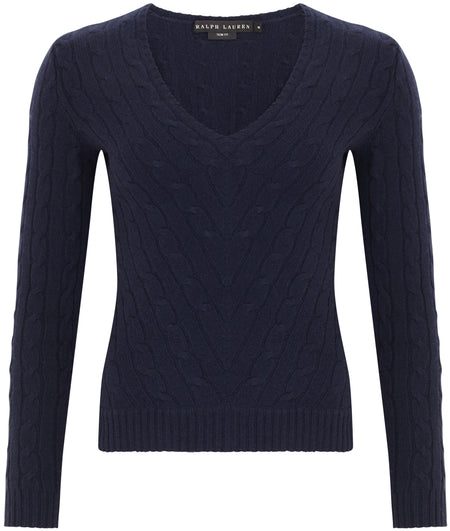 Ralph Lauren navy cashmere polo neck  Size S