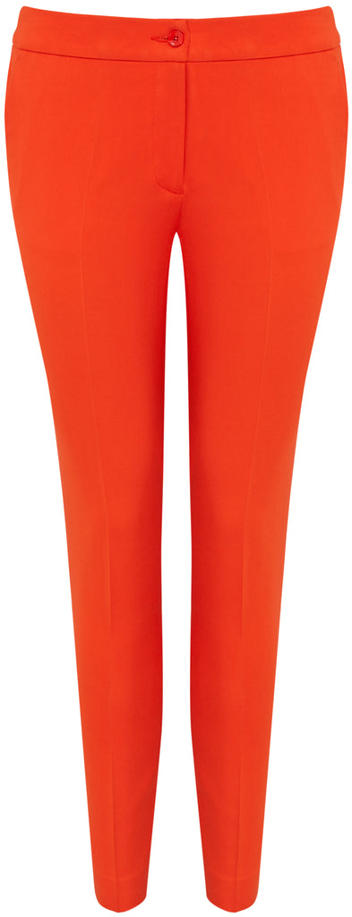 Etro red crepe trousers Size 8UK