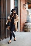 Sonia Rykiel black sequin beret