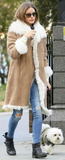 Prada camel shearling coat Size 10UK