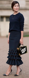 Prada midnight blue skirt Size 8UK