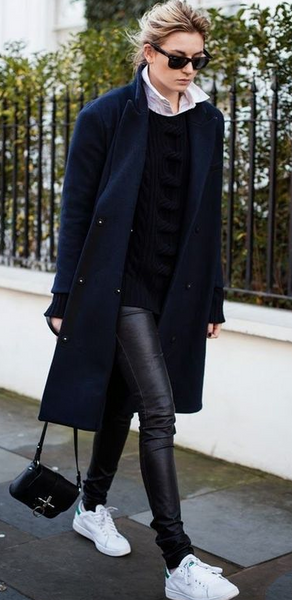 Stella McCartney navy swing coat Size 8UK