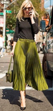 Yves St. Laurent velvet pleated skirt Size 8UK