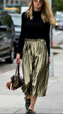 Yves St. Laurent velvet pleated skirt Size 8UK