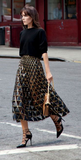 Yves St. Laurent velvet pleated skirt Size 8UK