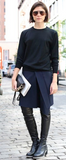 Prada midnight blue wool skirt Size 8UK