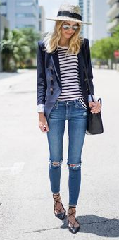 Yves St. Laurent navy jacket Size 8UK