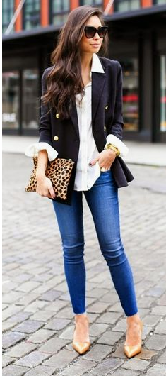 Yves St. Laurent navy jacket Size 8UK