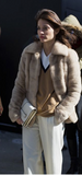 Anya Hindmarch taupe leather tote bag