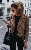 Ruffo suede bomber jacket Size 8UK
