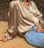 Yves St. Laurent pleated silk blouse Size 6UK