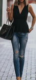 Prada pleated cotton top Size 8UK