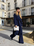 Joseph navy straight leg trousers Size 8UK
