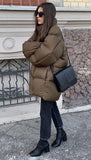 Prada camel parka with mink collar Size 6UK