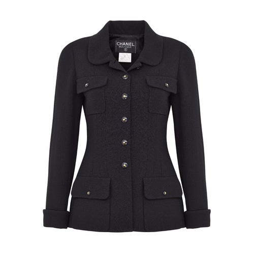 Chanel black jacket Size 6UK