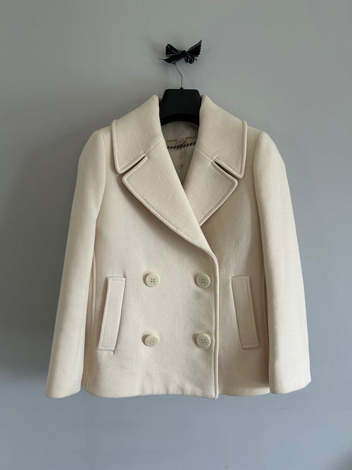 J.Crew Ivory Peacoat jacket Size 8UK