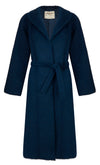 Jaeger teal blue wrap coat Size M - could fit 10/12UK