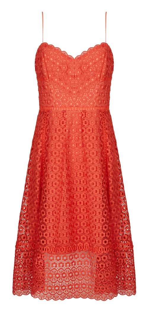 J.Crew coral lace dress Size 2US