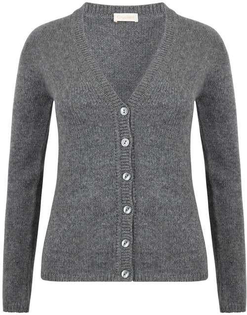 Cruciani grey cashmere cardigan Size 8UK