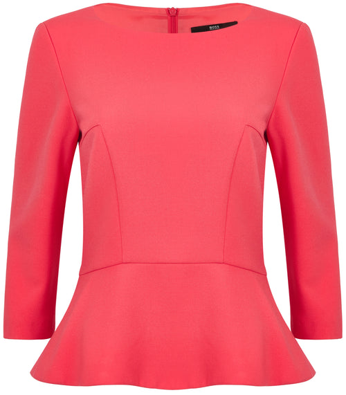 Boss Hugo Boss red peplum top Size 8UK