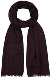Loro Piana deep burgundy cashmere/silk scarf