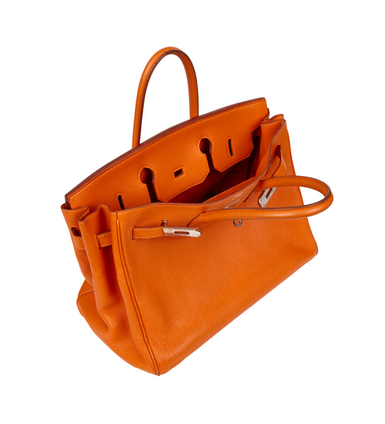 Hermes Birkin Bag 35cm Orange Togo 35cm Gold Hardware