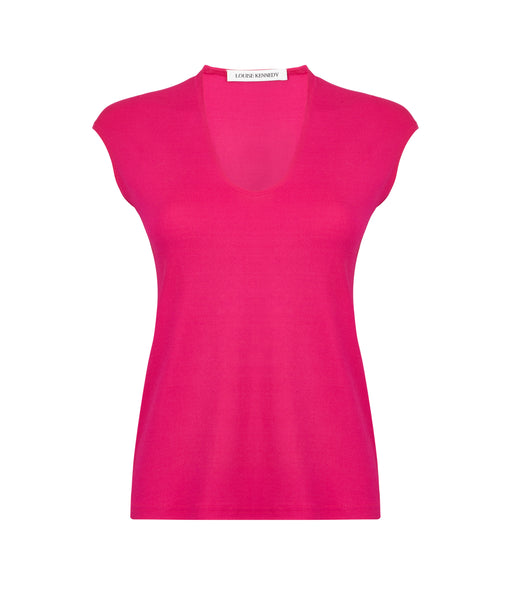 Louise Kennedy fuchsia pink top Size S