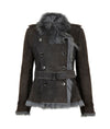 Burberry grey shearling jacket