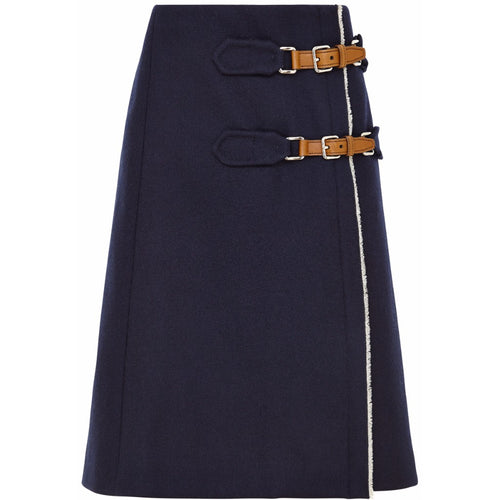 Prada midnight blue wool skirt Size 8UK