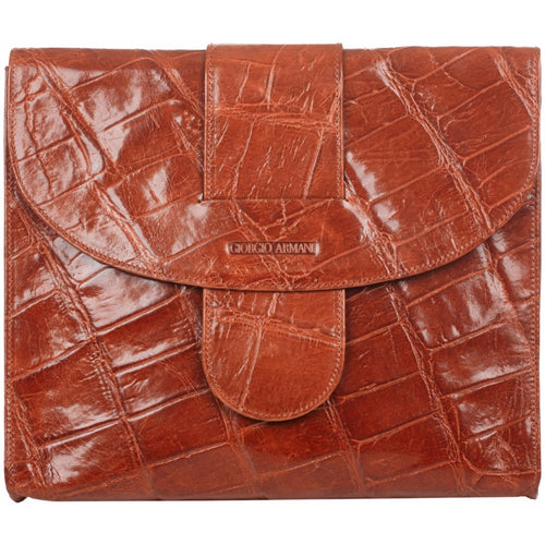 Giorgio Armani mock croc clutch bag