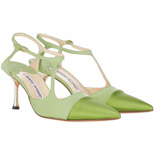 Manolo Blahnik silk shoes Size 4UK