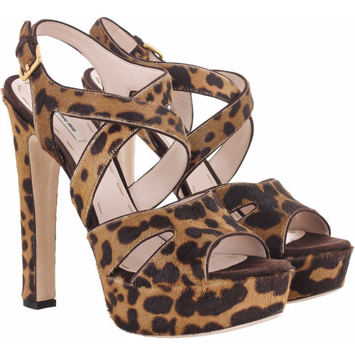 Miu Miu leopard print shoes Size 7UK