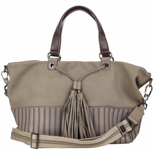 Anya Hindmarch taupe leather tote bag